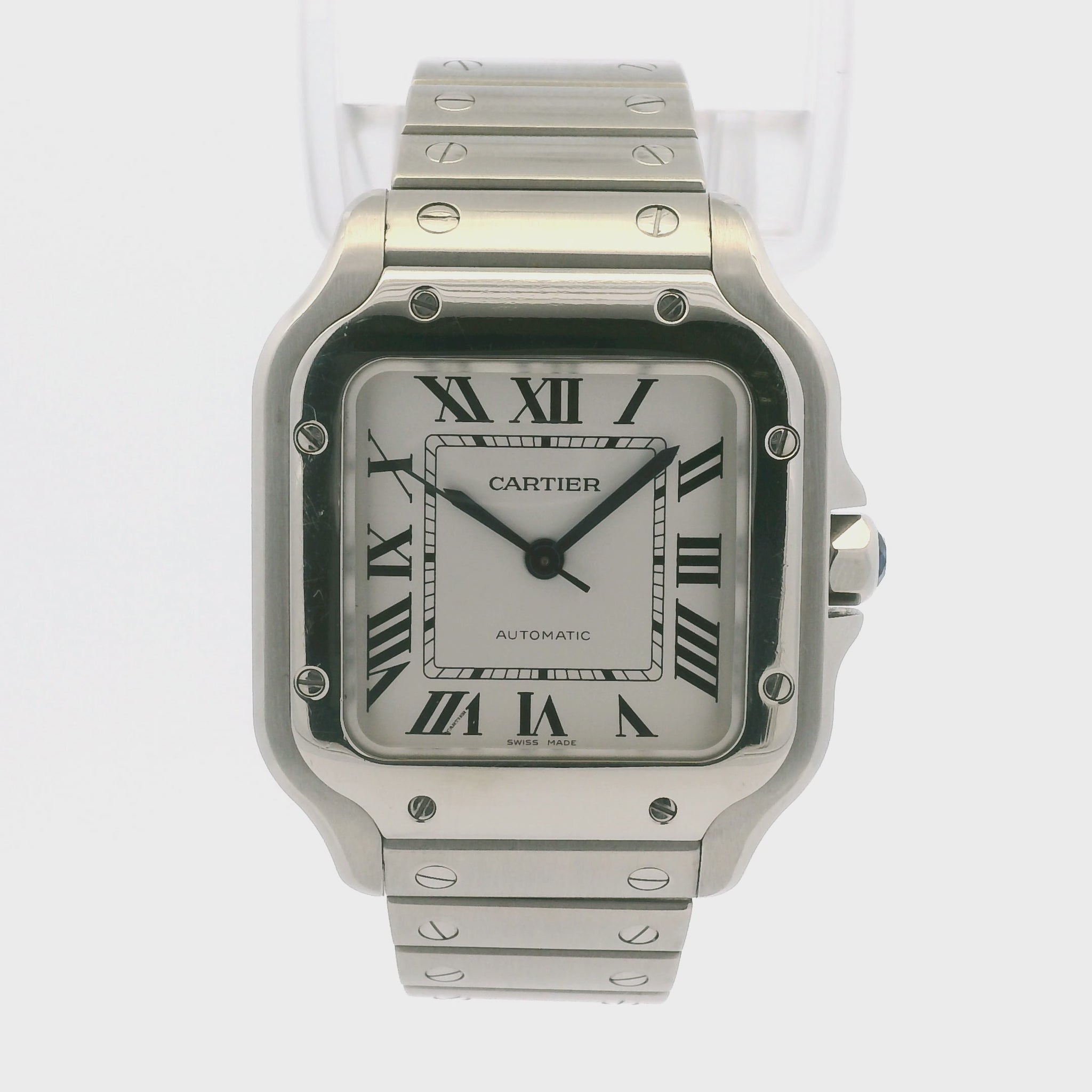 Cartier Santos Stainless Steel Medium Model 33mm Watch
