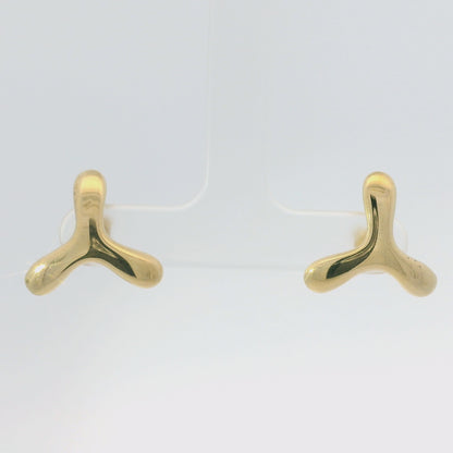 Tiffany & Co 18k Yellow Gold 3 Sided Earrings