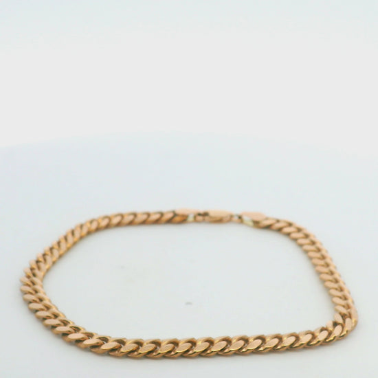 14K Rose Gold Cuban Link Bracelet