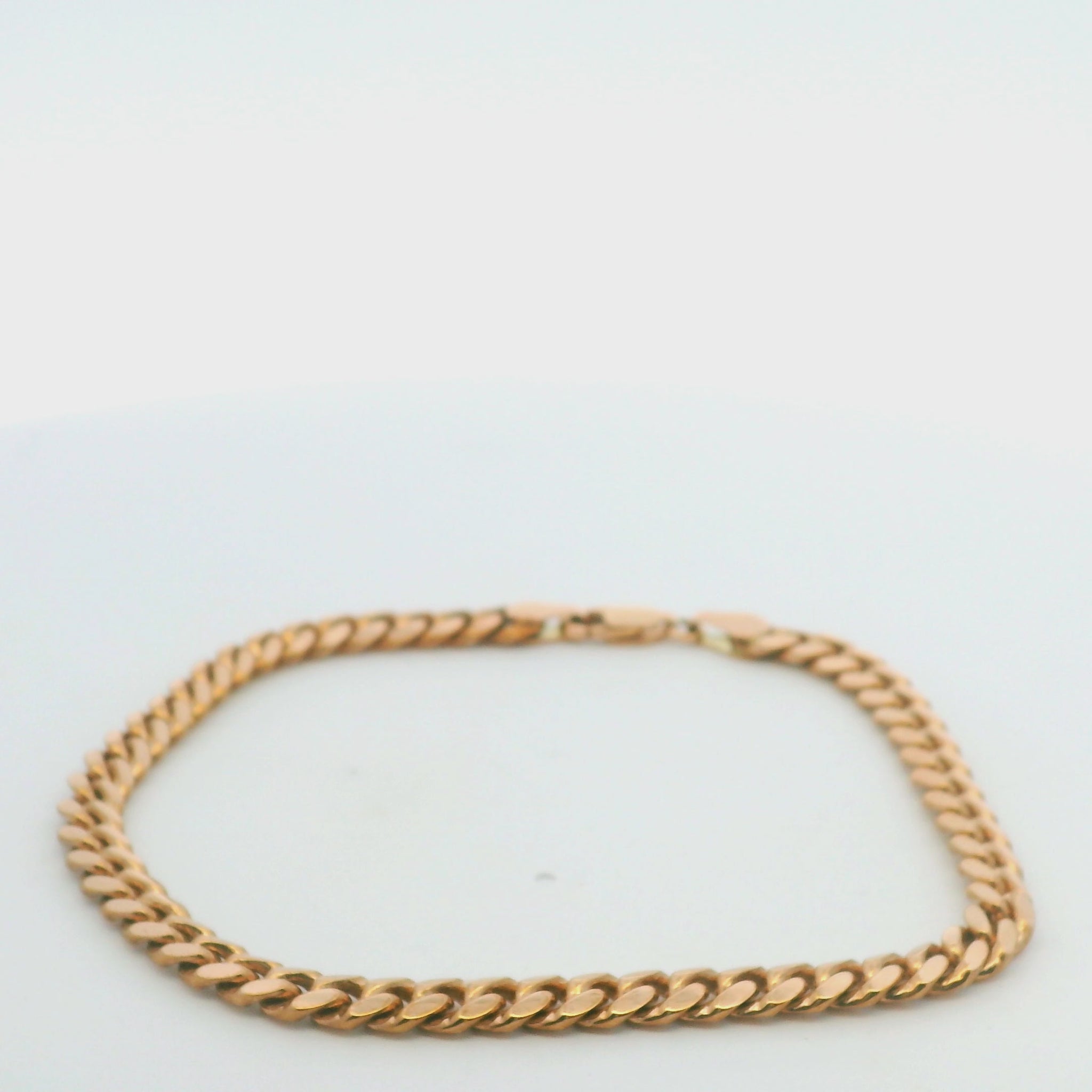 14K Rose Gold Cuban Link Bracelet