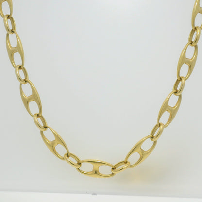 14k Yellow Gold 5.8mm Flat Mariner Link 24.5" Chain Necklace
