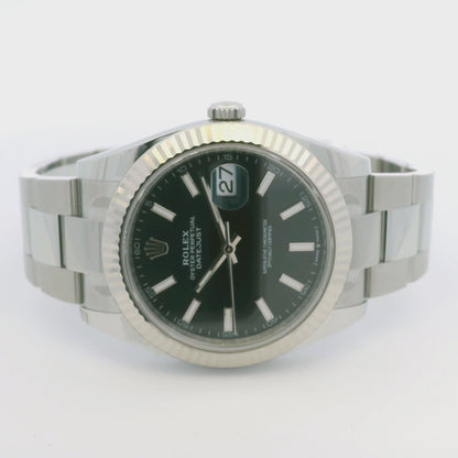 Rolex 126334 Datejust Stainless Steel Black Stick Dial 41mm Watch