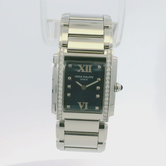 Patek Philippe 4910/10A Twenty-4 Stainless Steel Diamond Bezel Diamond Dial Watch