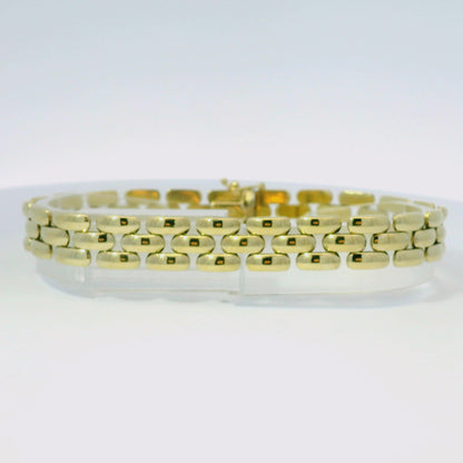 14k Yellow Gold Panther-Style Link Bracelet
