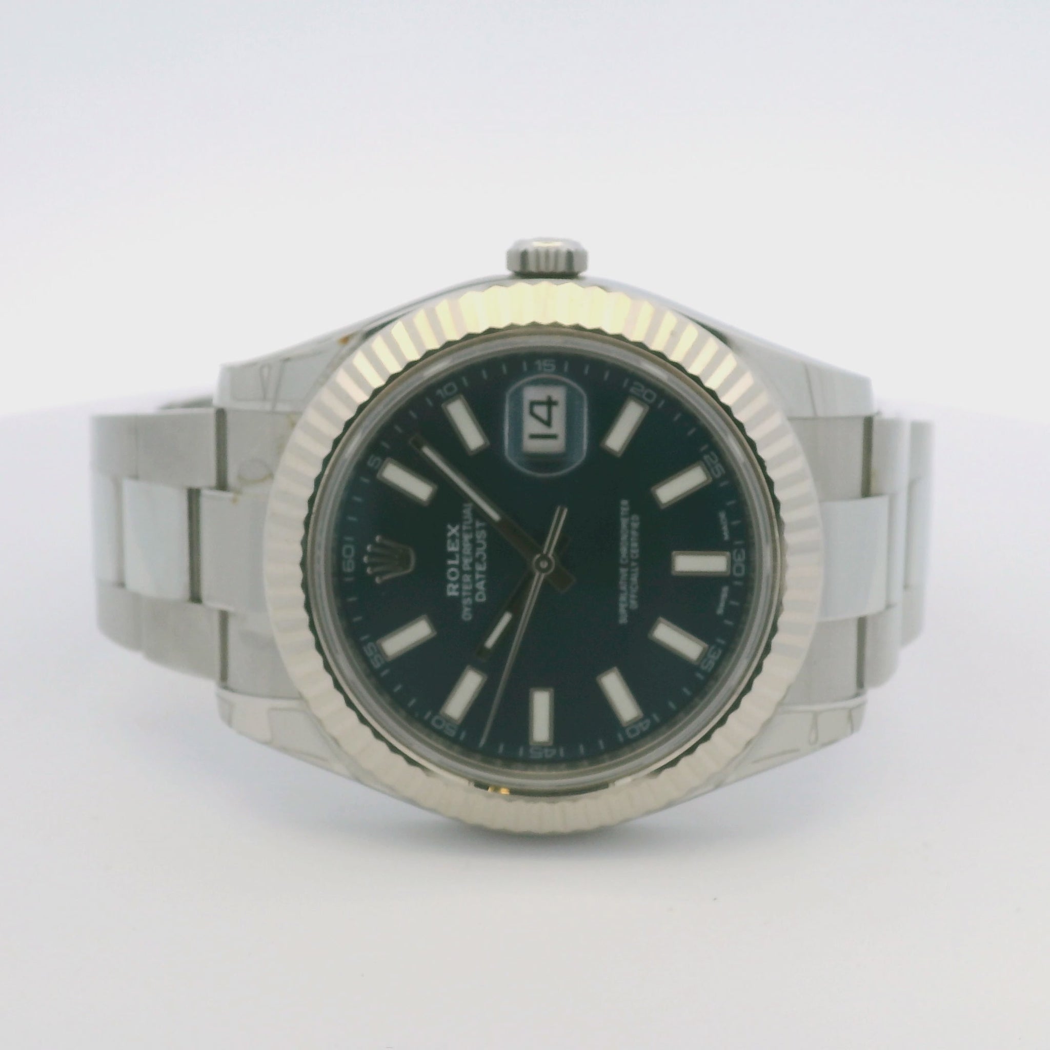 Rolex 116334 Datejust Stainless Steel Blue Stick Dial 41mm Watch