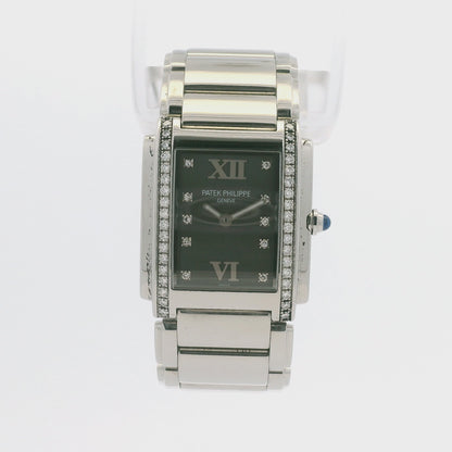 Patek Philippe 4910/10A Twenty-4 Stainless Steel Diamond Bezel Diamond Dial Watch