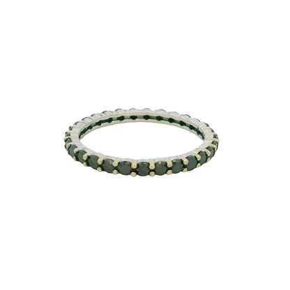 14K White Gold Natural Sapphires Rubies & Diamonds 5 Stackable Set Ring