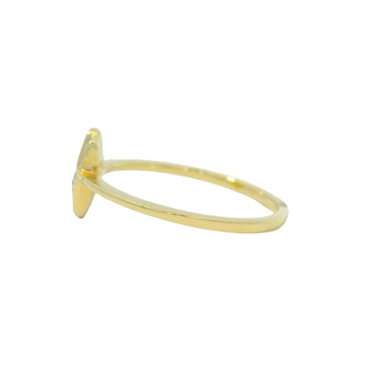 14k Yellow Gold 0.07ctw Diamond Hamsa Fashion Ring — slot 2