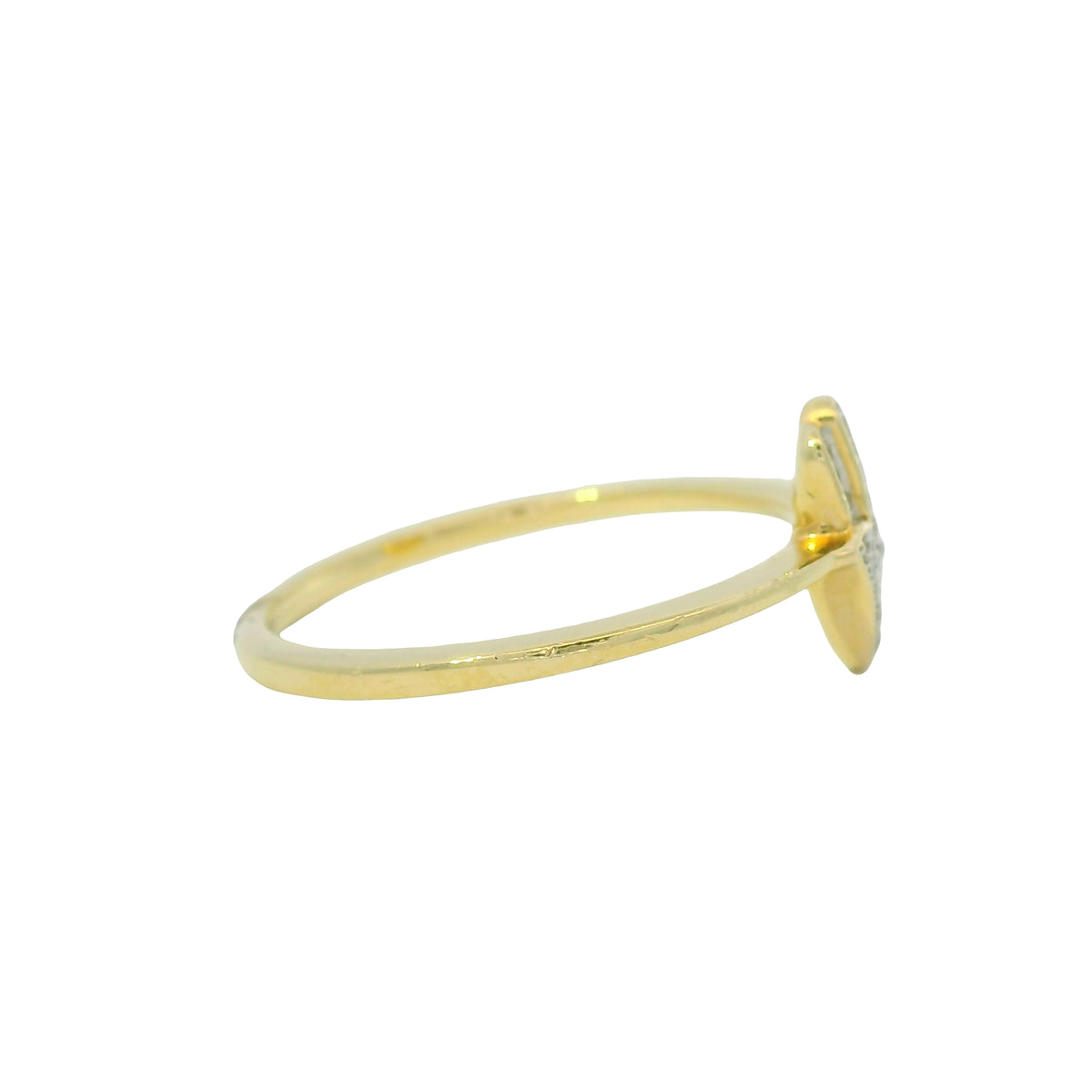 14k Yellow Gold 0.07ctw Diamond Hamsa Fashion Ring — slot 3