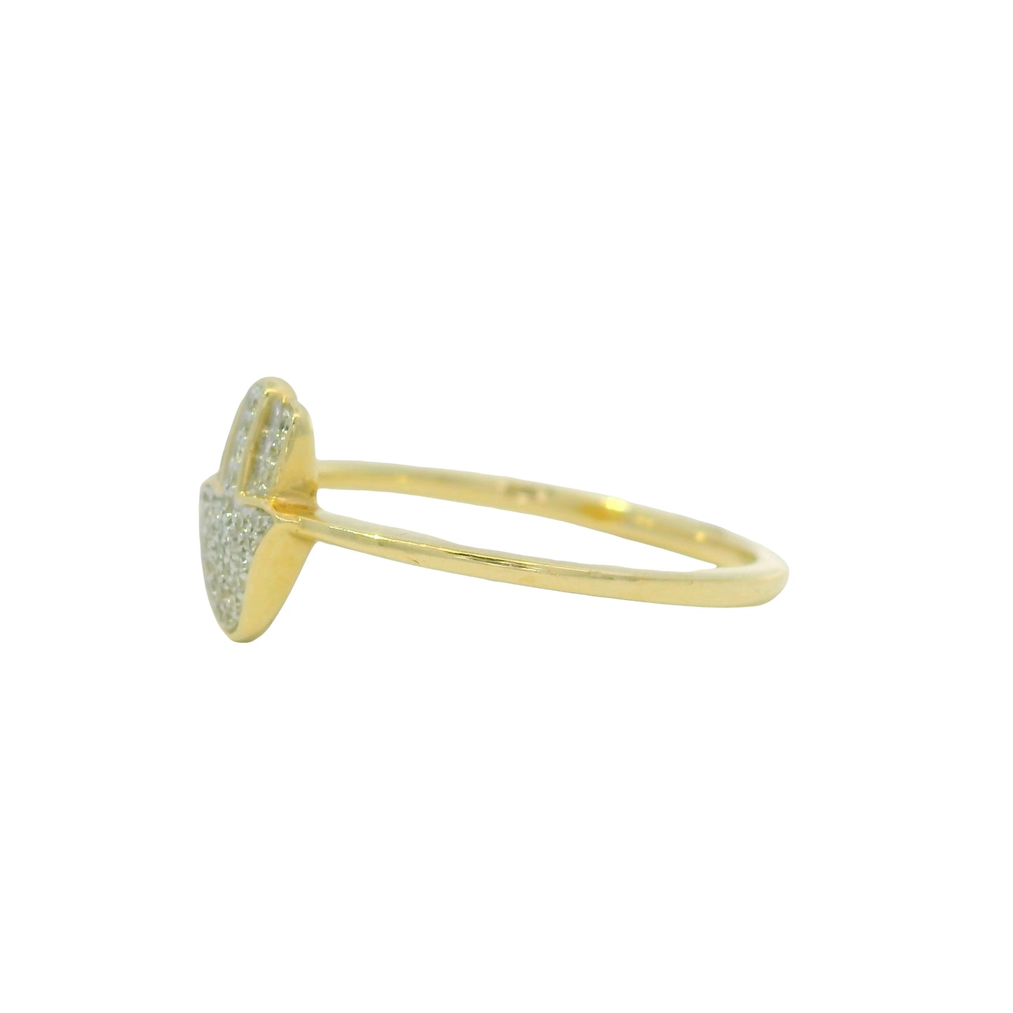 14k Yellow Gold 0.07ctw Diamond Hamsa Fashion Ring — slot 5
