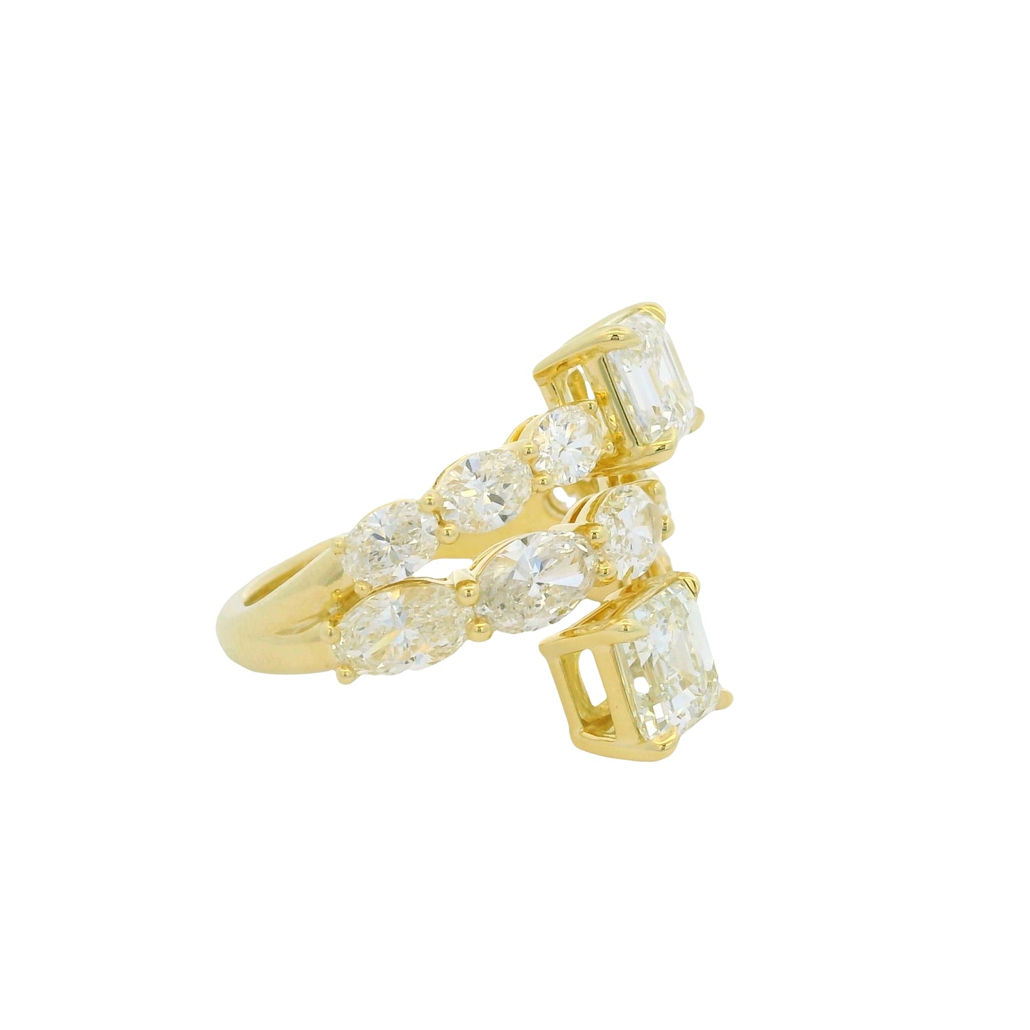 18k Yellow Gold 1.70ct Asscher Diamond Multi-Stone Cocktail Ring — slot 6