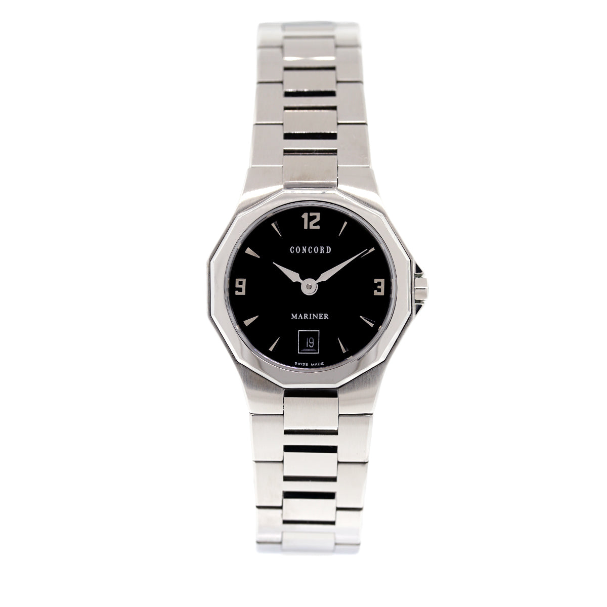 Concord Mariner Stainless Steel Black Dial Ladies Watch