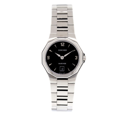 Concord Mariner Stainless Steel Black Dial Ladies Watch