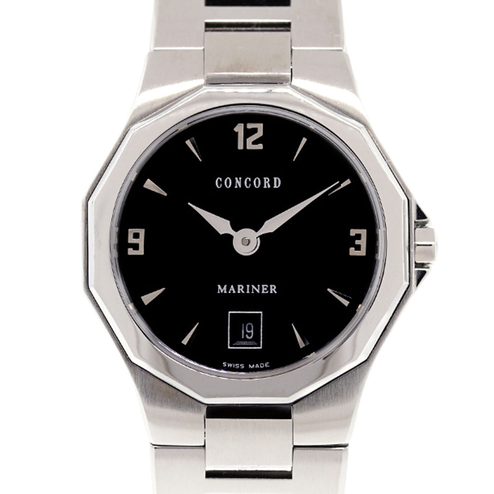 Concord Mariner Stainless Steel Black Dial Ladies Watch