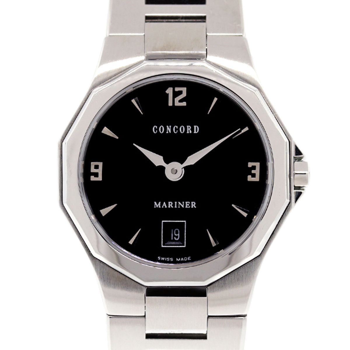 Concord Mariner Stainless Steel Black Dial Ladies Watch
