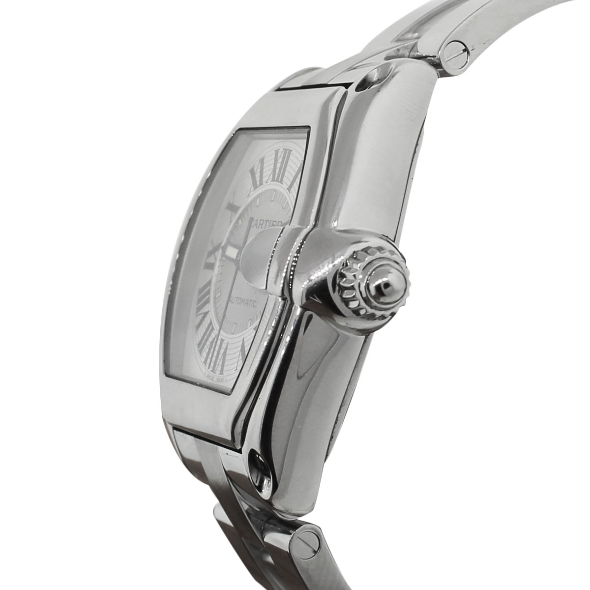 Cartier Boca Raton Roadster 2510 Stainless Steel Silver Dial Watch