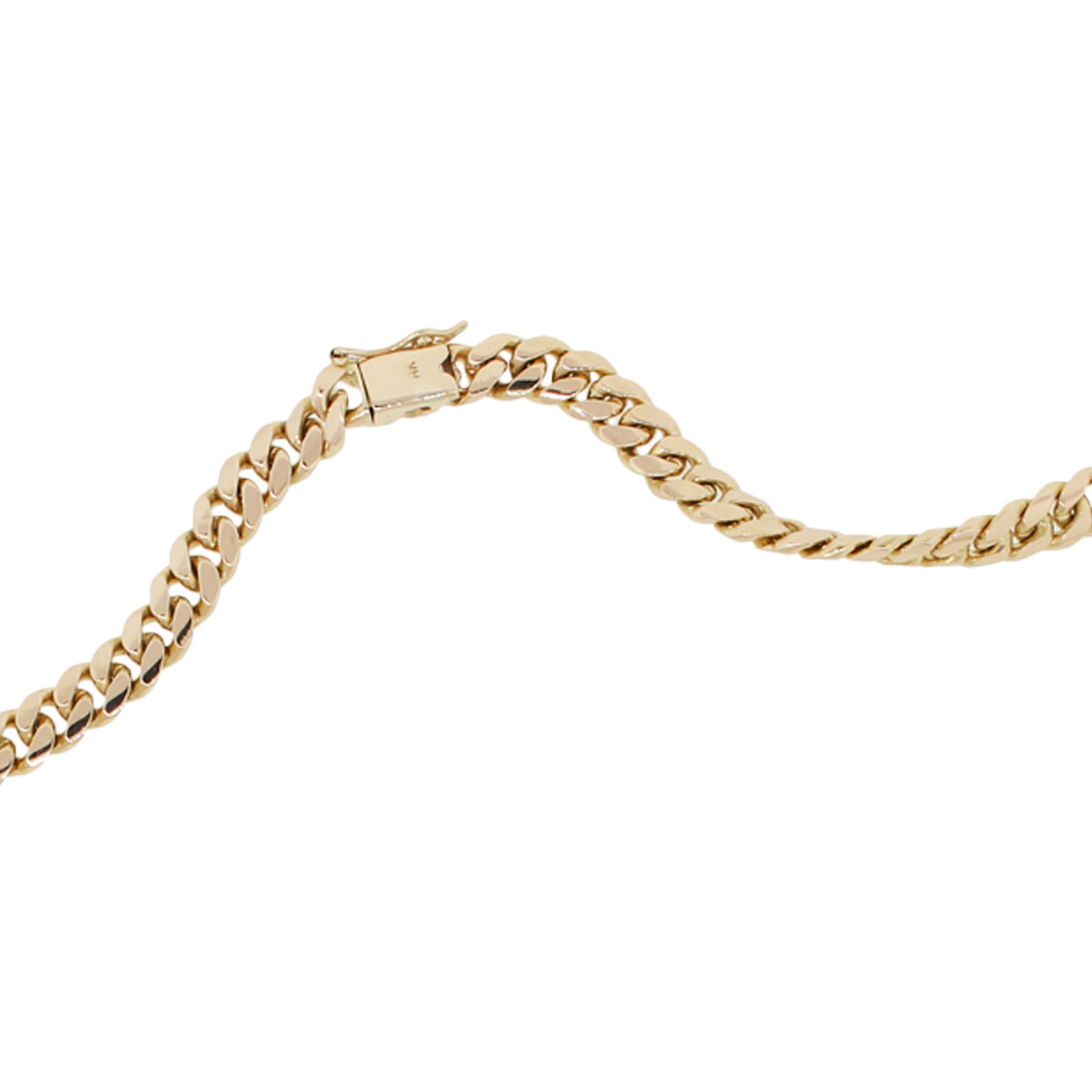 18k Rose Gold Solid Link Gents Chain Necklace