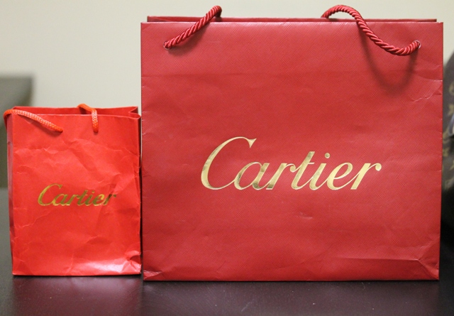 cartier red gift bag