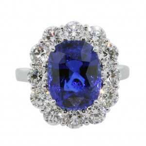 Vivid-Blue sapphire ring 1