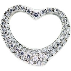 Tiffany & Co. Elsa Peretti Platinum and Pave Diamond Heart Pendant