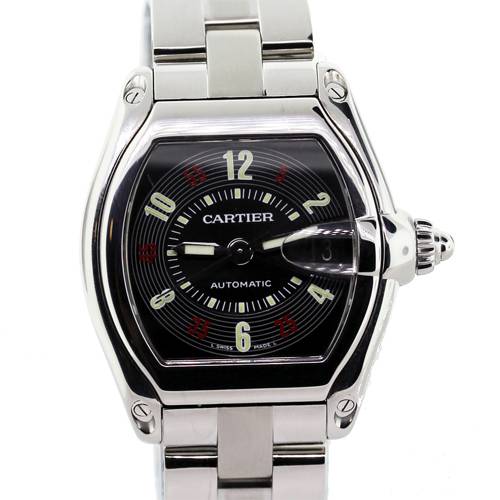 Cartier Roadster black dial, preowned black dial cartier roadster, used cartier roadster