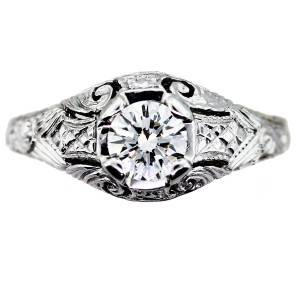 vintage diamond engagement ring, vintage diamond engagemnet ring under 3000