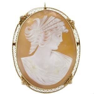 cameo pin, vintage cameo jewelry, vintage jewelry boca raton, vintage cameo