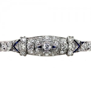 vintage diamond bracelet, vintage sapphire bracelet, vintage jewelry boca raton