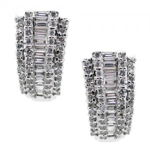 white gold and diamond art deco earrings, art deco jewelry, vintage jewelry boca raton