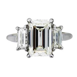 emerald cut engagement ring, engagement ring boca raton, 2.75ct diamond ring