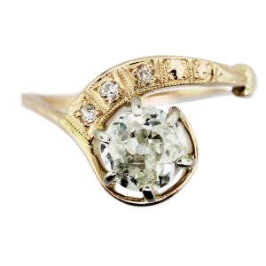 1.5ct vintage engagement ring, rose gold engagement ring, vintage engagement ring