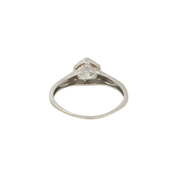 Platinum 1.0ctw Diamond Engagement Ring in Vintage Setting