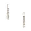 Platinum Natural 5.04 Carat Diamond Drop Vintage Earrings