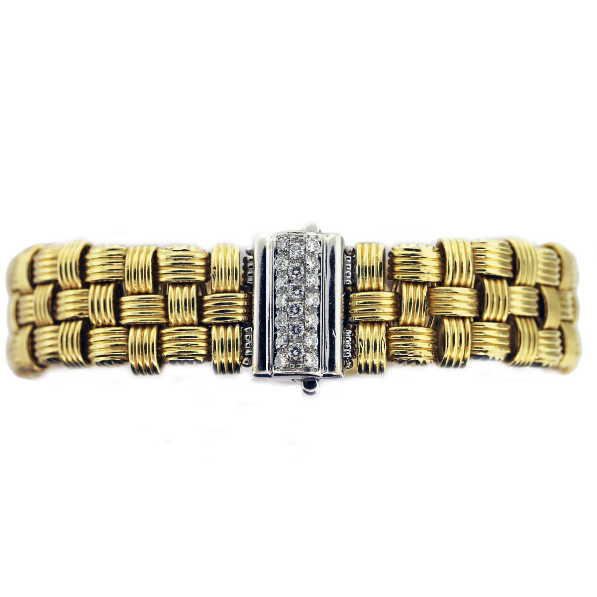 yellow gold diamond bracelet