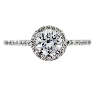 Halo Round Diamond Engagement Ring, halo ring boca, round halo ring boca