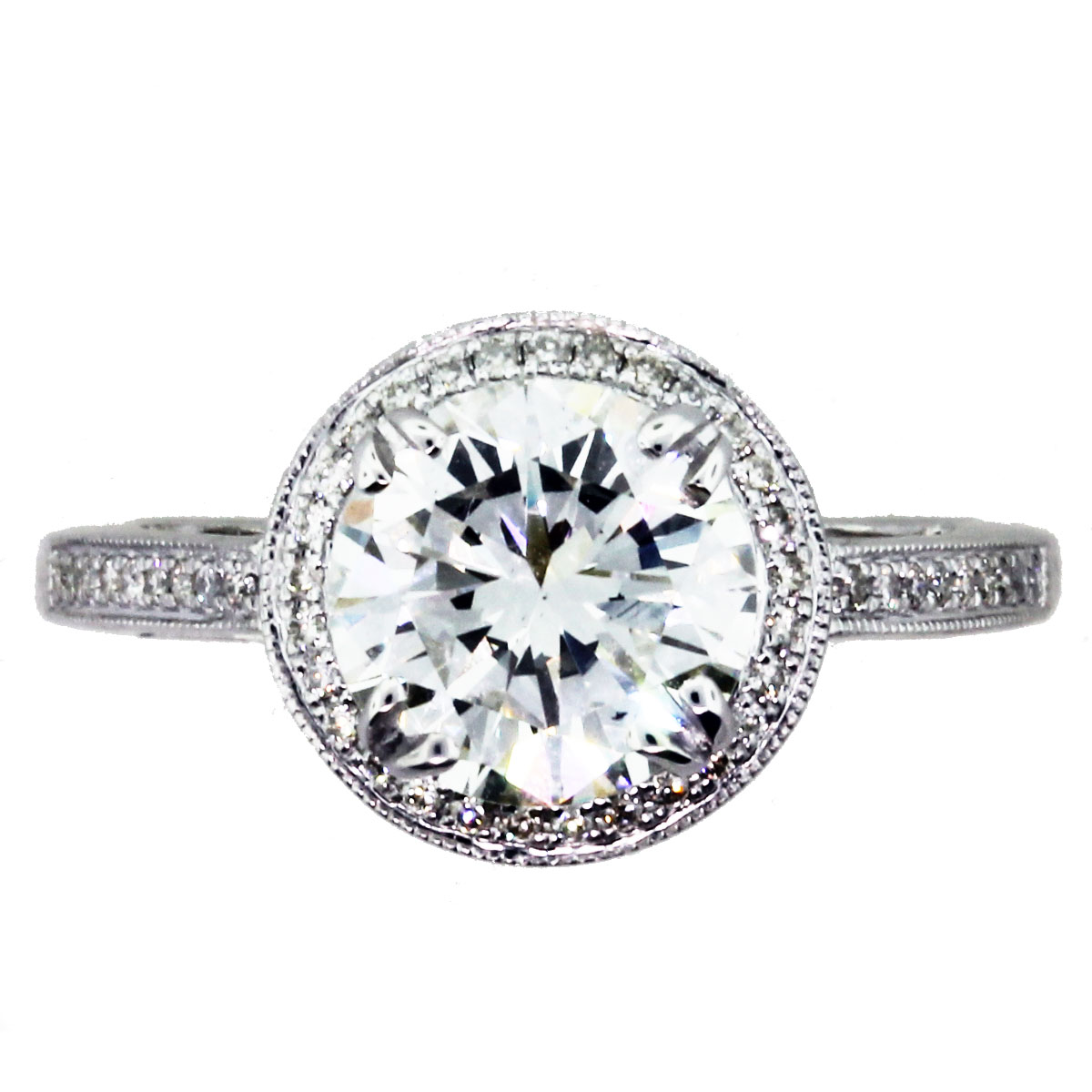 Round hot sale diamond settings