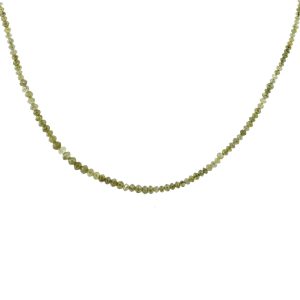 10ctw Faceted Yellow Diamond Graduated Bead Necklace