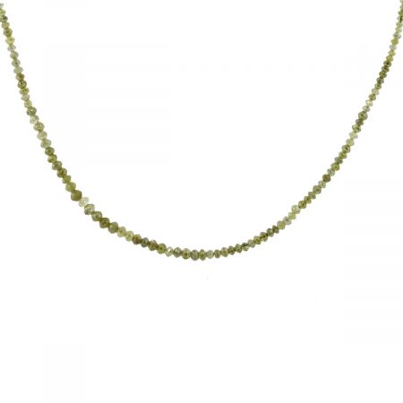 10ctw Faceted Yellow Diamond Graduated Bead Necklace