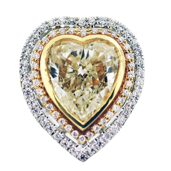 fancy yellow diamond heart shape engagement ring large