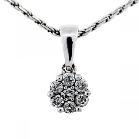 flower diamond pendant