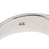 14k White Gold Diamond Solitaire Mens Ring - Image 3