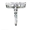 18K White Gold Vintage 3 Stone Diamond Cocktail Ring - Image 3