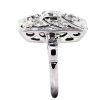 Vintage 14K White Gold Diamond Cocktail Ring - Image 4