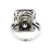 Vintage 14K White Gold Diamond Cocktail Ring - Image 3