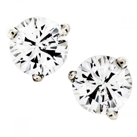 1 carat round diamond earrings
