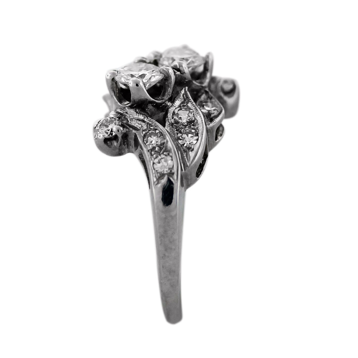 White Gold and Diamond Vintage Style Ring 14k – Raymond Lee Jewelers