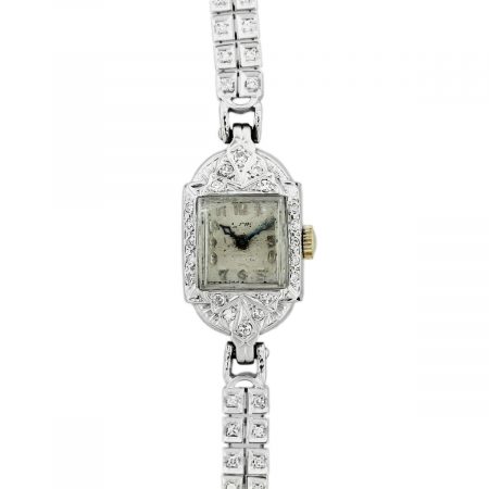 Vintage Gold Diamond Ladies Watch
