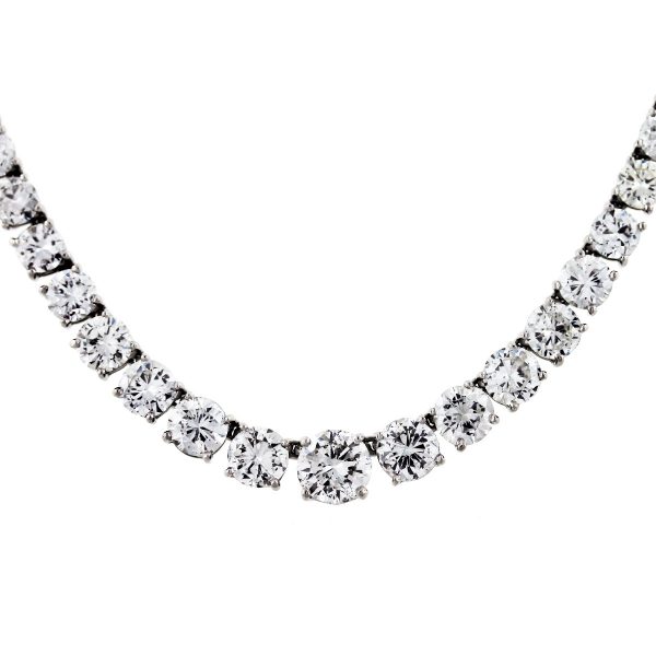 all diamond tennis necklace