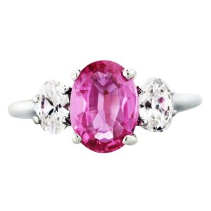 pink sapphire ring, vintage style ring, estate jewelry boca raton, vintage jewelry