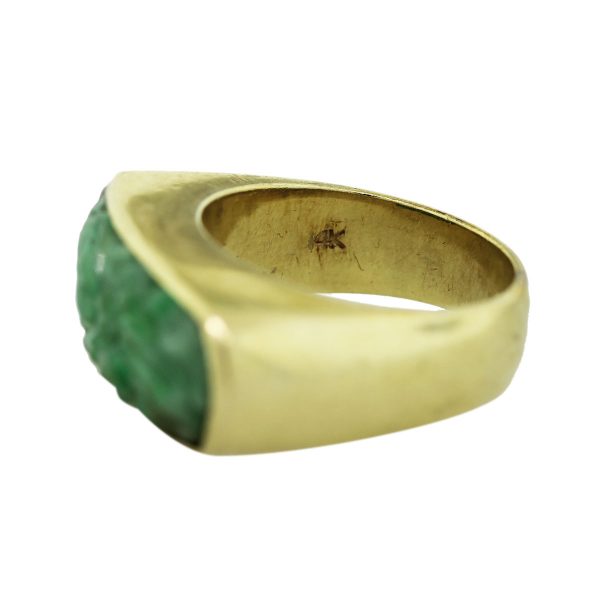 14k Yellow Gold Jade Ring-Boca Raton